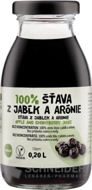 gesunder 100% Apfel- und Aroniasaft