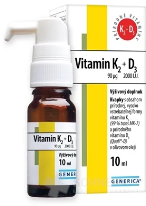 GENERISCHES Vitamin K2 90 µg + D3 2000 IE