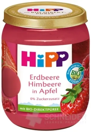 HiPP BIO Beilage Apfel, Erdbeere und Himbeere