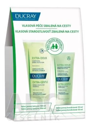Ducray Extra-Doux sehr sanftes schützendes Shampoo 100 ml + Ducray Extra-Doux sehr sanfter schützender Conditioner 50 ml
