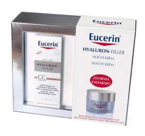Eucerin Hyaluron-Filler CC Creme mitteldunkel 50ml + Nachtcreme 20ml
