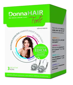 Donna Hair Forte 3-Monats-Kur 90 Tob. + SWAROWSKI-Ohrringe