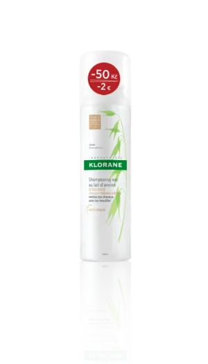Klorane Trockenshampoo mit Hafermilch für kastanienbraunes bis braunes Haar, 150 ml