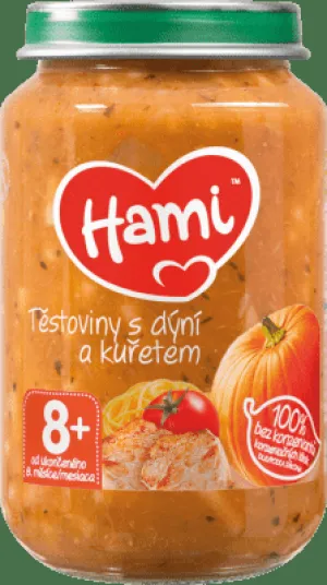 Hami-Beilage Pasta mit Kürbis und Hühnchen