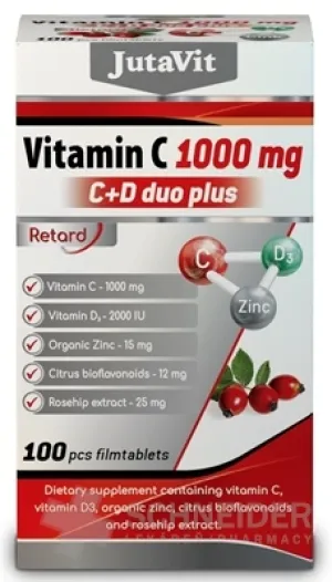JutaVit Vitamin C 1000 mg + D3 2000 IE Duo plus
