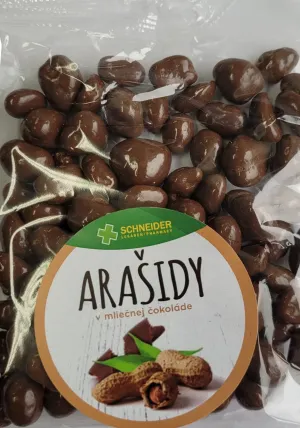 Erdnüsse in Milchschokolade