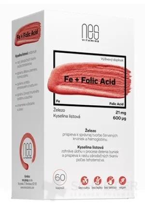nesVITAMINE Fe 21 mg + Folsäure 600 µg, 60 Kapseln