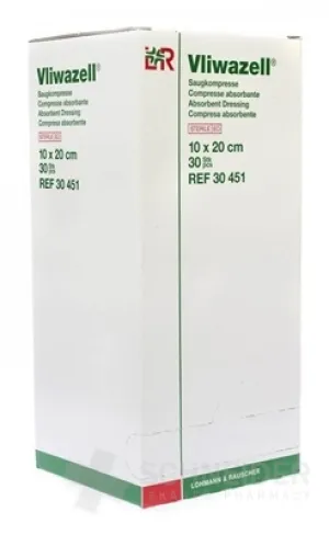 VLIWAZELL ABSORBIERENDE STERILE KOMPRESSEN 10x20cm