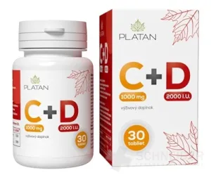 PLATAN Vitamin C 1000 mg + D 2000 IE