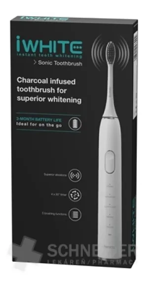 iWHITE Schallzahnbürste mit schwarzem Carbon