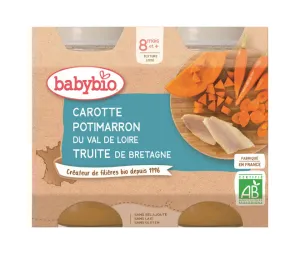 BabyBIO Karotte und Kürbis mit Forelle