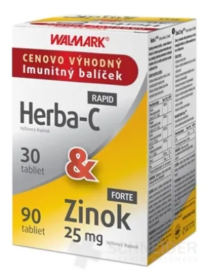 WALMARK Herba-C RAPID + Zink FORTE 25 mg