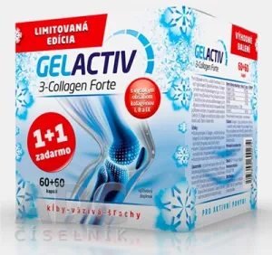 GelActiv 3-Collagen Forte 60 Kapseln. - 1+1 Geschenkverpackung