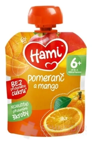 Hami-Fruchtbeutel Orange und Mango