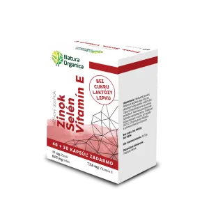 Natura Organica Zink 15 mg, Selen 50 mg, Vitamin E 73,5 mg 60tbl
