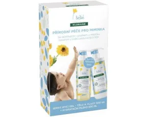 Klorane Bebe Xmass Sanftes Waschgel 500 ml + Feuchtigkeitsmilch 500 ml