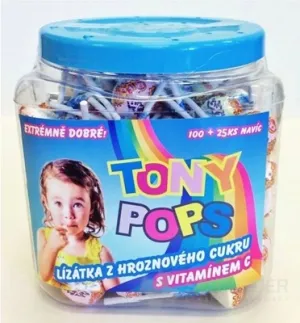 TONY POPS Lutscher mit Traubenzucker und Vitamin C