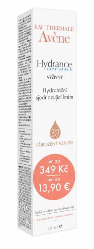 Avene Hydrance Optimale Nährende, feuchtigkeitsspendende, vereinheitlichende Creme LSF 30, 40 ml