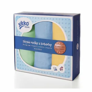 XKKO Organic Oldtime Baumwollhandtücher 90x100 für Jungen, 3 Stk