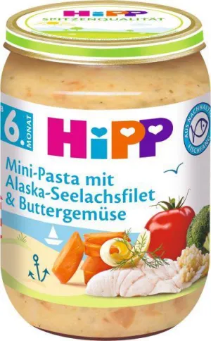 HiPP Beilage Mininudeln mit Kabeljau im Gemüse