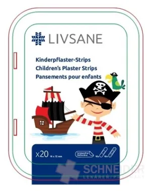 LIVSANE Pflaster für Kinder Streifen Pirat