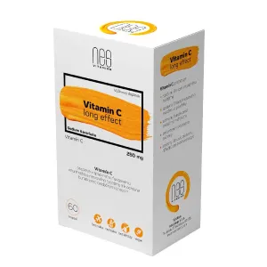 nesVITAMINS Vitamin C 250 mg (langfristige Wirkung), 60 Kapseln