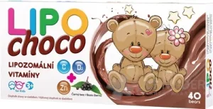 LIPOchoco Liposomale Vitamine C+D3+ZN+Baza schwarz