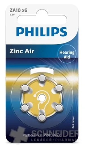 PHILIPS Zink-Luft-Batterien ZA10