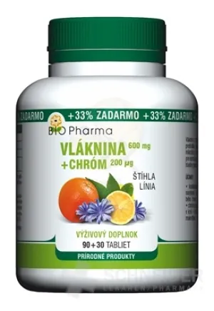 BIO Pharma Ballaststoffe 600 mg, Chrom 200 µg