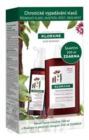 Klorane Force Tri-Active 100 ml + Shampoo mit Chinin 200 ml