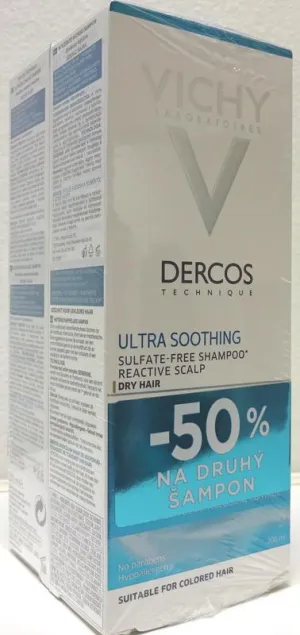 Vichy Dercos Ultra beruhigendes Shampoo für trockenes Haar 2x200 ml