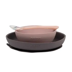 Nattou Set Essgeschirr aus Silikon ohne BPA