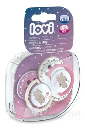Dynamischer, beruhigender Schnuller LOVI Night&amp;Day