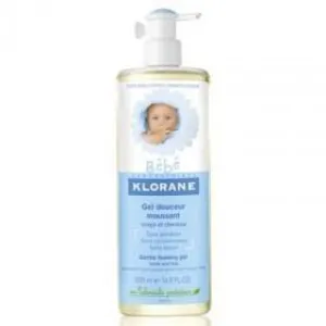 Klorane Bebe Sanft schäumendes Gel für Körper und Haar + Pflegecreme mit Kaltcreme + Geschenktüte