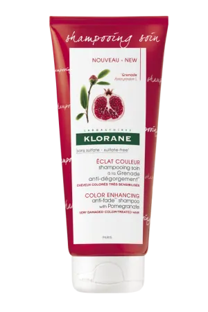 Klorane Behandlungsshampoo mit Granatapfelextrakt gegen Farbauswaschung, 200 ml