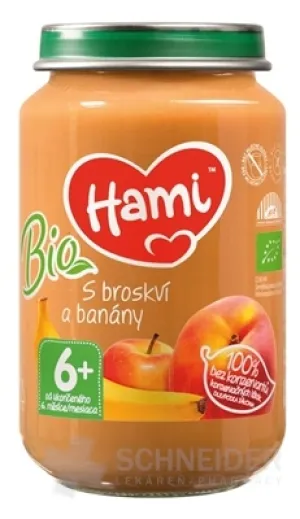 Hami-Fruchtbeilage BIO Mit Pfirsich und Bananen