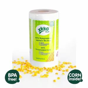 XKKO ECO – 100 % biologisch abbaubare Trennwindeln – 200 Stück/Rolle (30 x 19 cm/1 Stück)