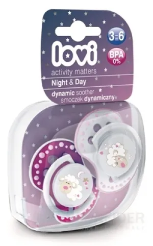 Dynamischer, beruhigender Schnuller LOVI Night&amp;Day