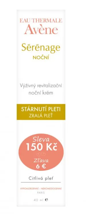 Avene Sérénage Nährende, revitalisierende Nachtcreme 40 ml