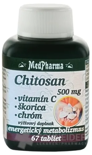 MedPharma CHITOSAN 500 mg + Vitamin C, Zimt, Chrom