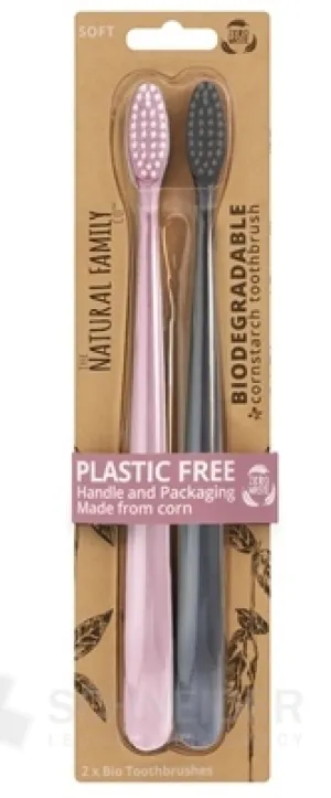 NFco. BIO-Zahnbürste ROSA + GRAU