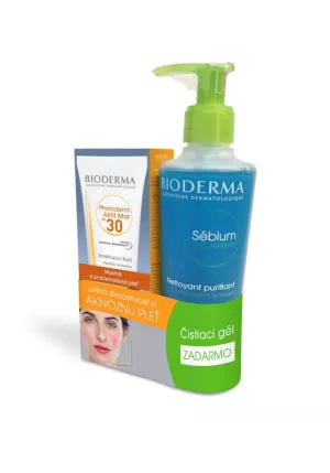 Bioderma Photoderm AKN mit Lichtschutzfaktor 30 40 ml + Sébium Gel moussent 200 ml