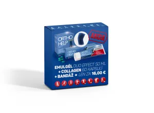 ORTHO HELP vorteilhafte Verpackung von Kollagen 60 cps. + Emulgel Duoeffect 50 ml + Verband Rubikon Super Soft
