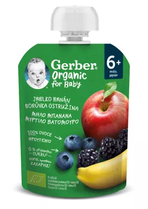 Gerber Bio-Beutel Apfel, Banane, Heidelbeere