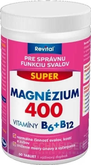 Revital SUPER MAGNESIUM 400 + VITAMINE B6+B12