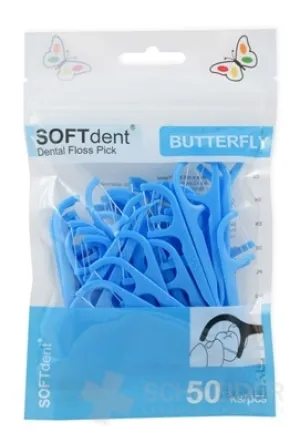 Zahnstocher mit SOFTdent Butterfly-Faden
