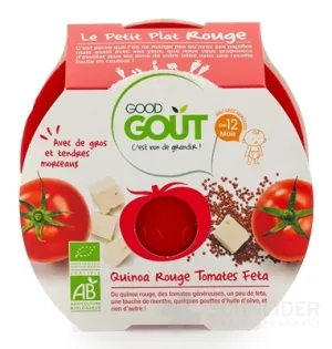 Gute Gicht-BIO-Tomaten, rote Quinoa und Feta-Käse