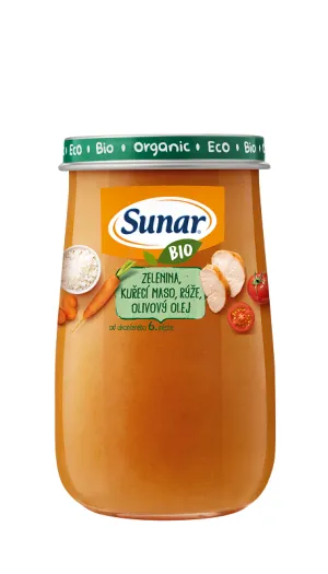 Sunar BIO Beilage Gemüse, Huhn, Reis, Olivenöl