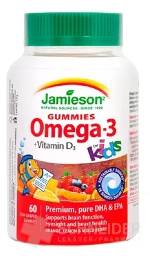 JAMIESON OMEGA-3 KINDERGUMMIS