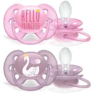 AVENT Schnuller 6-18M Ultraweicher Text, Mädchen